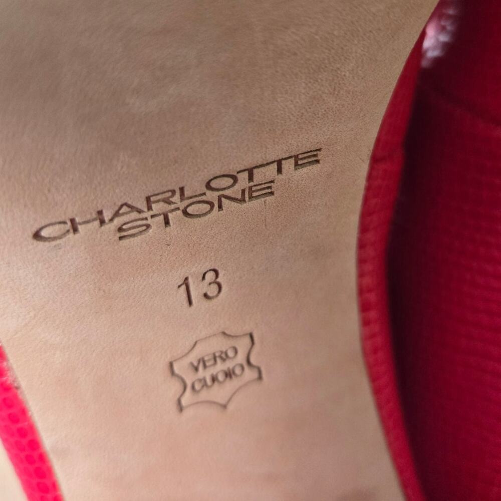 Charlotte Stone Red Vamp Bizzy Pump Heels Size 13‎ - Picture 9 of 9